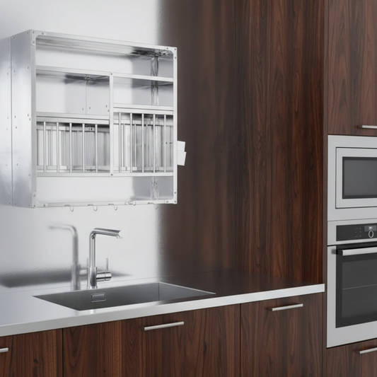 Wall-Mounted Stainless Steel Dish Rack — Multi-Tier Kitchen Storage & Drying System