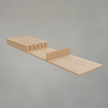 Modular Light Oak Drawer Organization System with Matte Black Aluminum Accents — Full Set