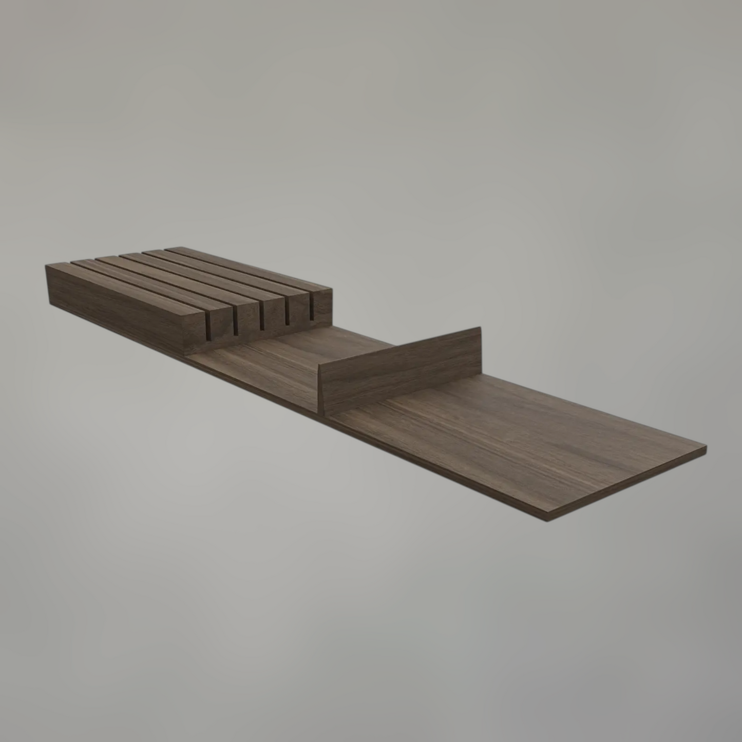Modular Walnut Drawer Organization System with Matte Black Aluminum Accents — Full Set