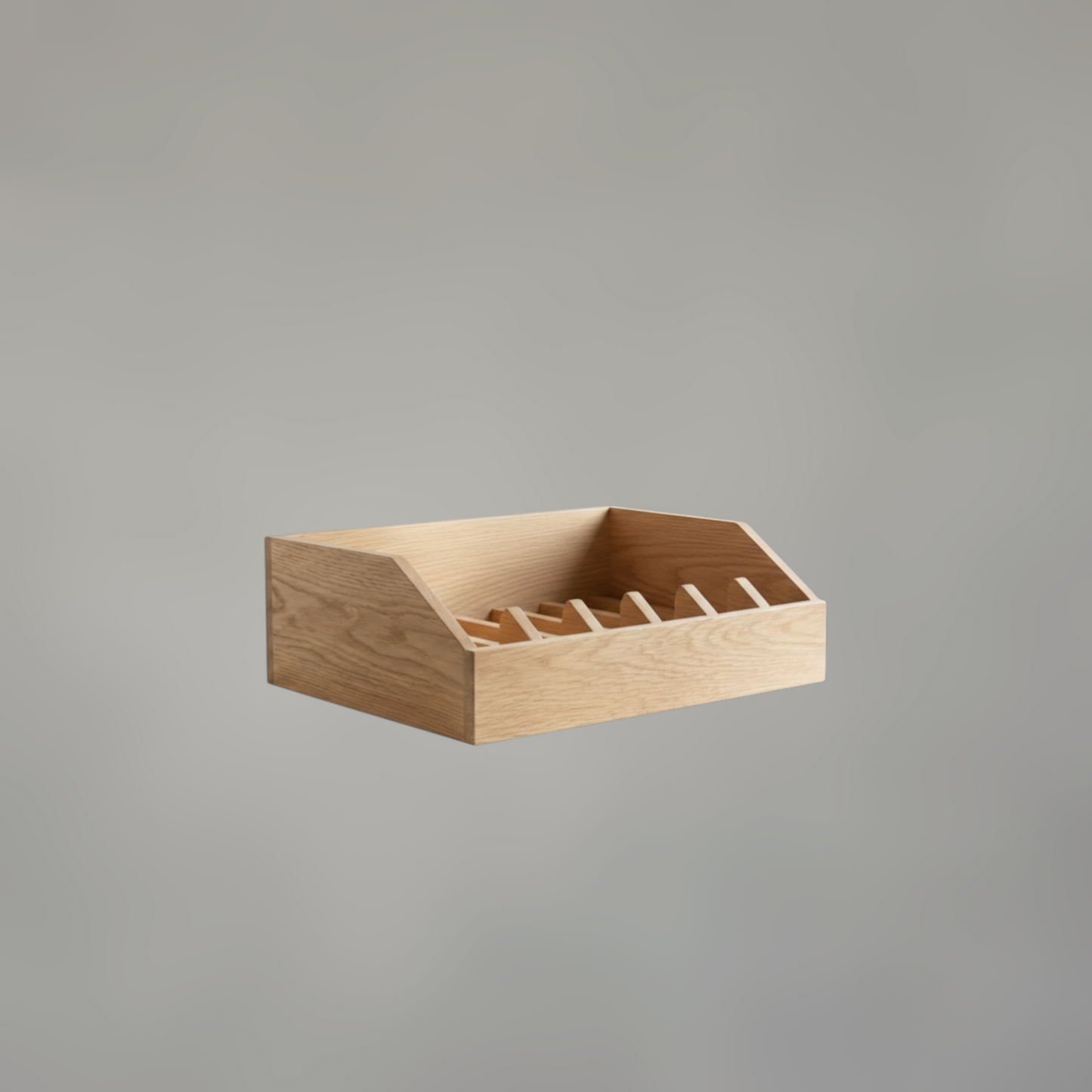 Solid Wood Plate Organizer — Vertical Dish Storage Rack for Cabinets & Countertops