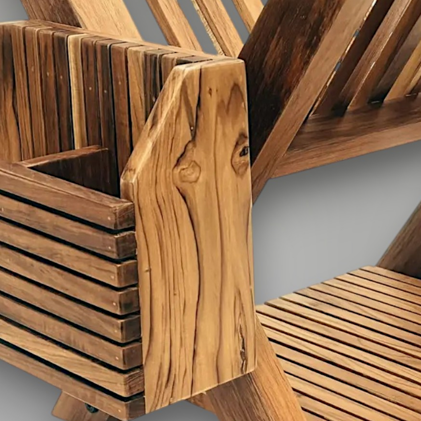 Solid Wood Multi-Tier Dish Drying Rack with Utensil Holder