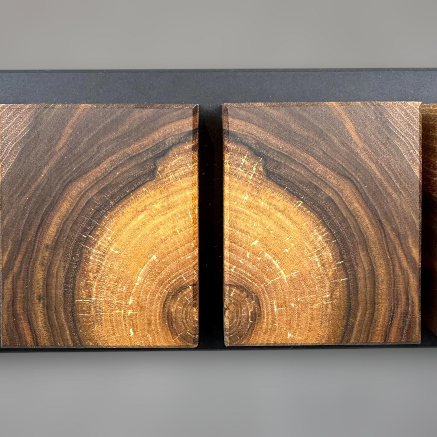 Solid Wood Walnut Magnetic Knife Holder | Geometric Wall Display