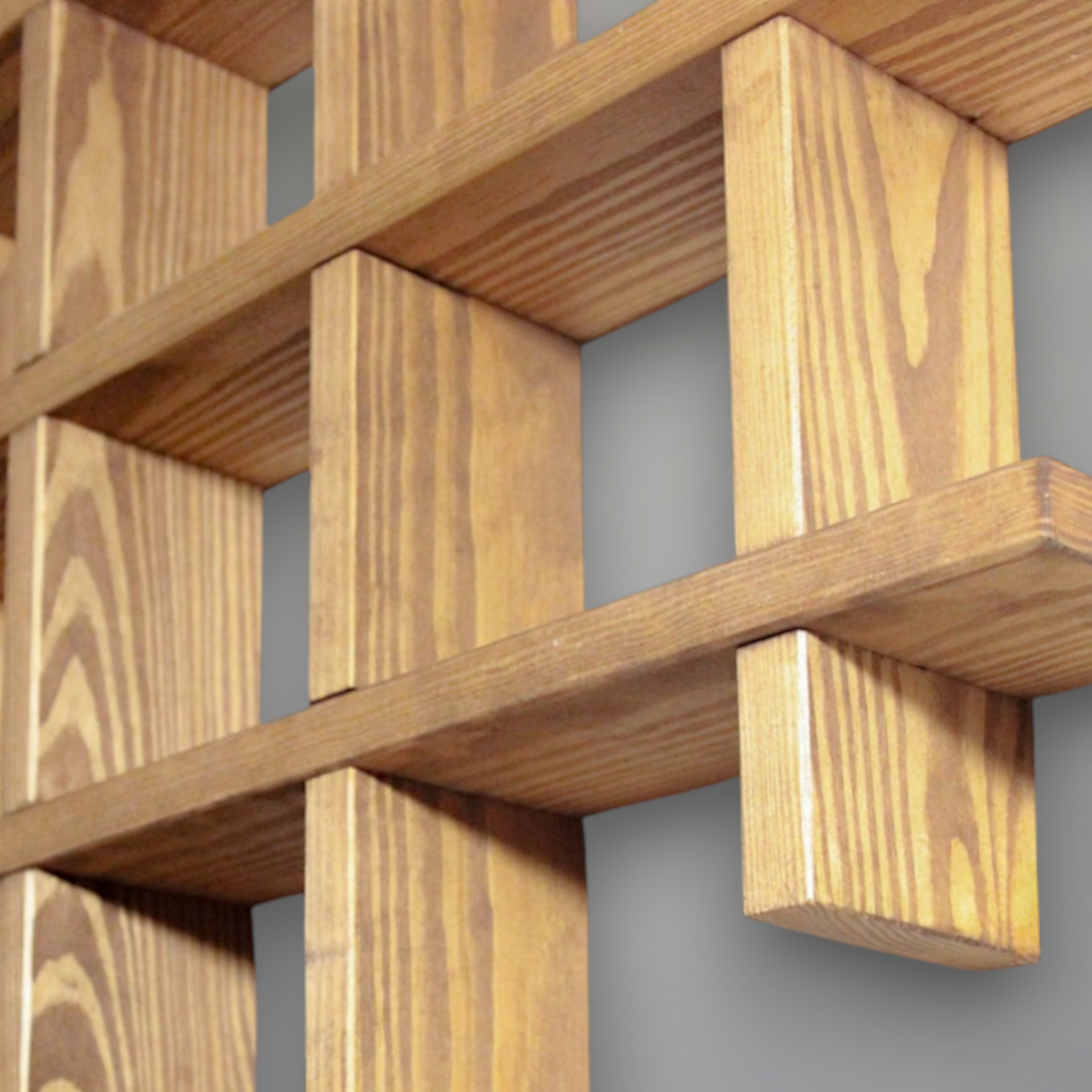 Solid Wood Geometric Mug Gallery | Architectural Wall Display