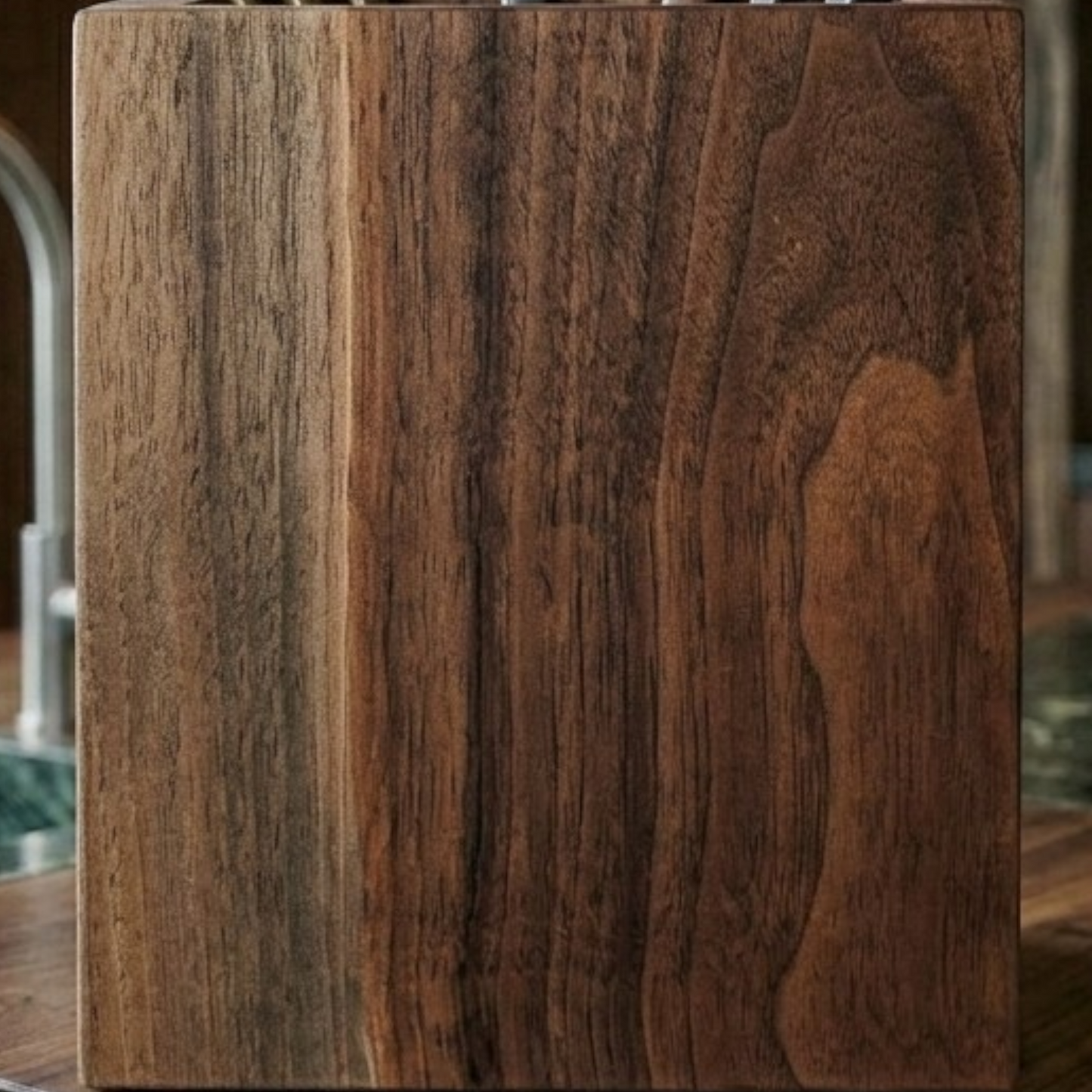 Solid Wood Kitchen Utensil Crock | Minimalist Countertop Organizer
