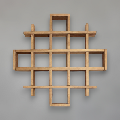 Solid Wood Geometric Mug Gallery | Architectural Wall Display