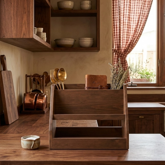 Wooden Countertop Organizer